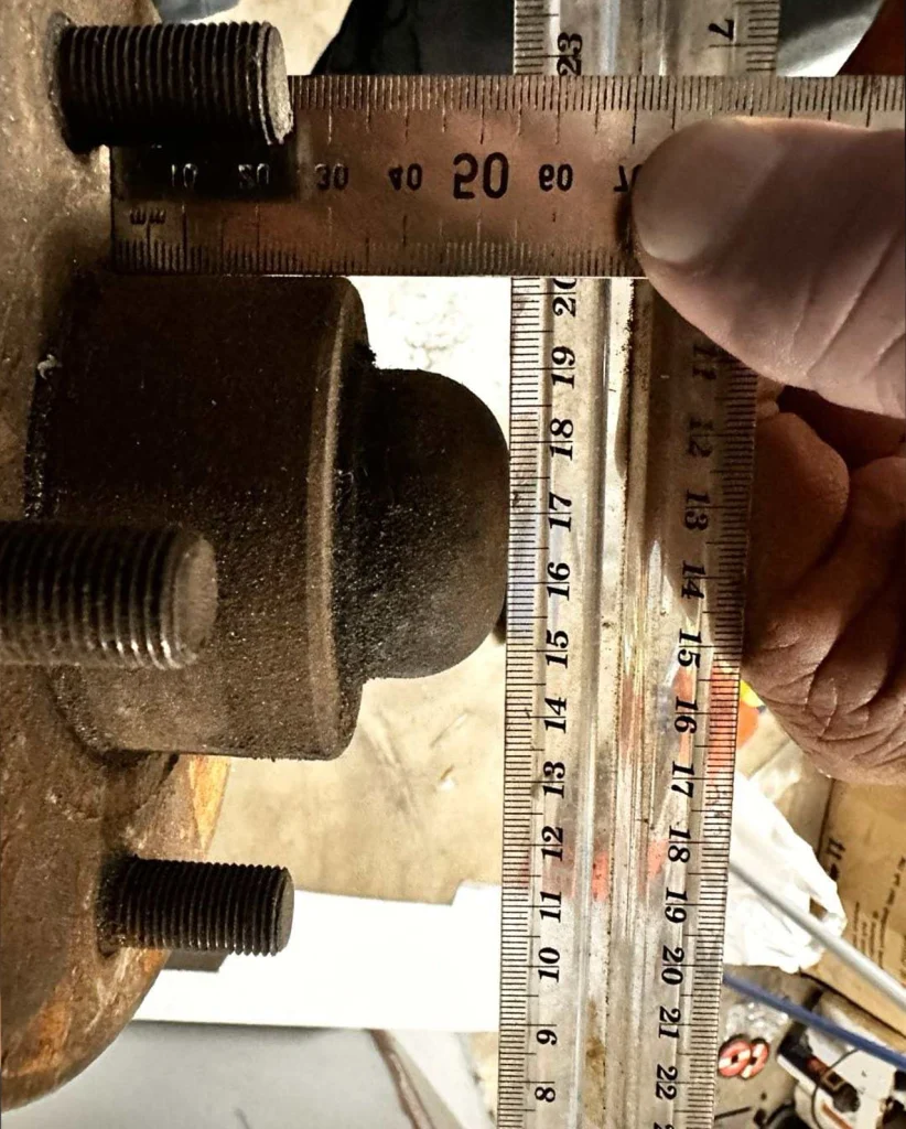 Measuring the vehicle spindle