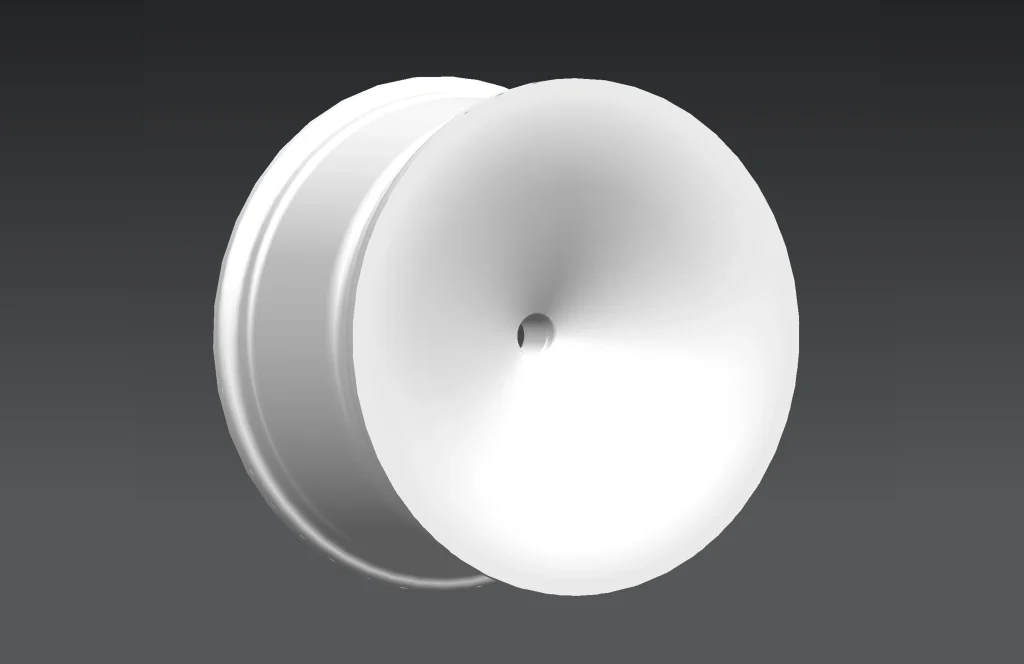Render illustrating a monoblock wheel blank with its center and rim as one piece.